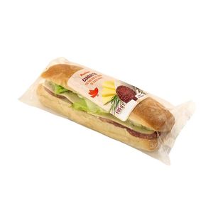 Ciabatta cu salam de sibiu si cascaval Auchan, 195 g