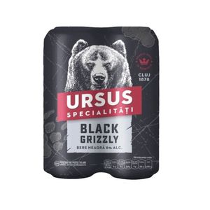 Bere neagra Ursus, doza, 4 x 0.5 l