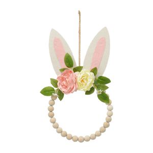 Coronita decorativa cu iepure Actuel, 20 x 35 cm, roz