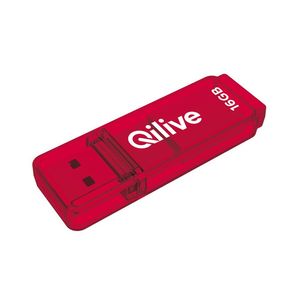Stick de memorie USB Qilive 600115459, 16GB, USB 3.2, rosu