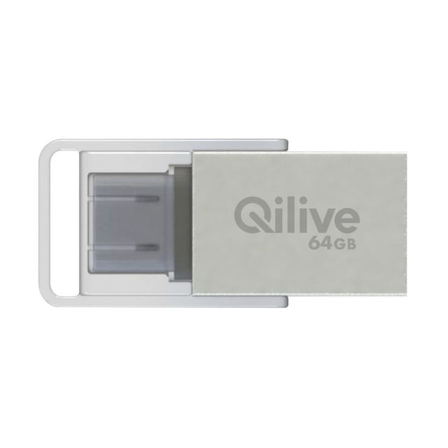 Stick de memorie USB Qilive 600115495 Dual USB-C, 64GB, USB 3.2