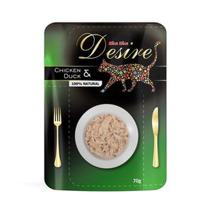 Hrana umeda pentru pisici Desire cu pui file si rata, 70 g