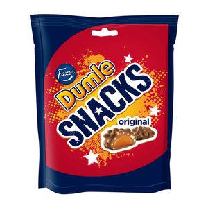 Bomboane de ciocolata cu lapte, orez crocant si umplutura de caramel Fazer Dumle Snacks, 100 g