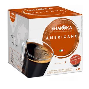 Capsule cafea Gimoka Americano, compatibile Dolce Gusto, 16 capsule