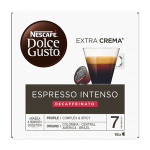 Capsule cafea decafeinizata Nescafe Espresso Intenso, compatibile Dolce Gusto, 16 capsule