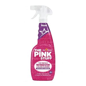 Spray de curatare pentru geamuri si sticla cu otet din trandafiri 750ml The Pink Stuff