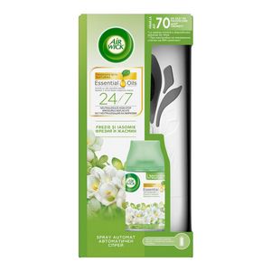 Odorizant de camera Air Wick, frezie si iasomie, aparat + rezerva, 250 ml