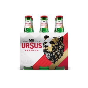 Bere blonda minigold Ursus, 6 x 0.33 l