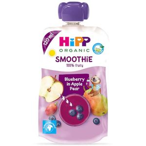 Smoothie de mere, pere si afine Hipp, de la 1 an, 120 ml
