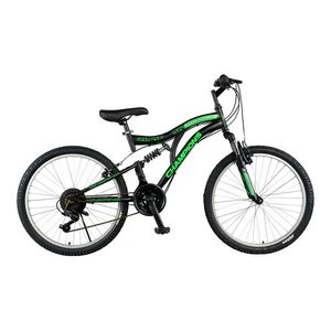 Bicicleta MTB Champions Arizona, 21 viteze, frana V-Brake, 24 inch, negru-verde
