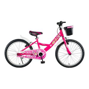 Bicicleta pentru copii Gokidy Hello Girl, 20 inch, roz