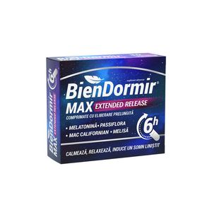 Supliment alimentar Bien Dormir Max Extended Release, 20 comprimate cu eliberare prelungita