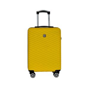 Troler Airport, ABS, roti duble, 55 cm, galben