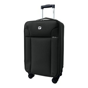 Troler Airport Soft, 8 roti, 55 cm, negru