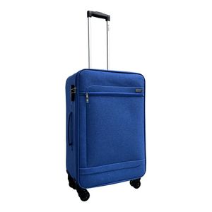 Troler Airport Soft, 8 roti, 75 cm, albastru