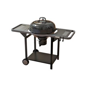 Gratar pe carbuni Garden Star, cu roti, termometru si raft, 135.5 x 58.5 x 105 cm