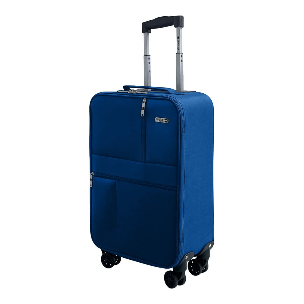 Troler Airport Soft, 55 cm, albastru