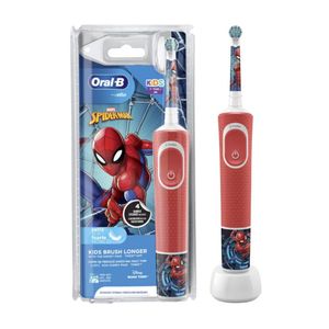 Periuta de dinti electrica pentru copii Oral-B D100 Vitality Spiderman, 2 programe, 1 capat, rosu