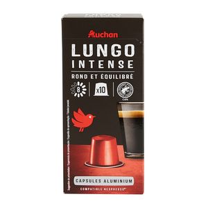Capsule cafea lungo intense Auchan Nespresso, 10 capsule