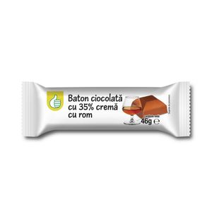 Baton ciocolata Pouce, cu 35% crema cu rom, 46 g