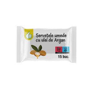 Servetele umede Pouce, cu ulei de argan, 15 bucati