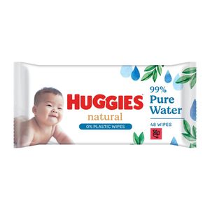 Servetele umede bebelusi Huggies Natural Biodegradable, 48 bucati