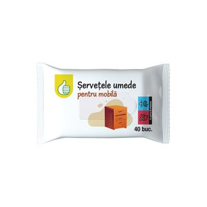 Servetele umede pentru mobila Pouce, 40 bucati