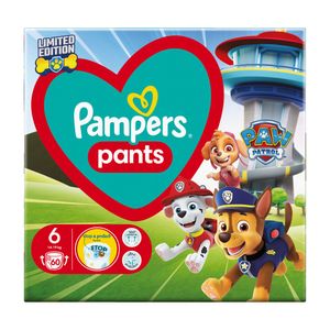Scutece Chilotel Pampers Pants Paw Patrol, marimea 6, 14 - 19 kg, 60 bucati