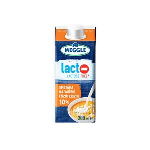 Smantana de gatit UHT Meggle, 10% grasime, fara lactoza, 200 ml