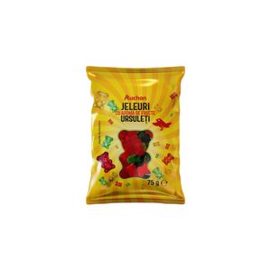 Jeleuri cu aroma de fructe Auchan, forma ursuleti, 75 g