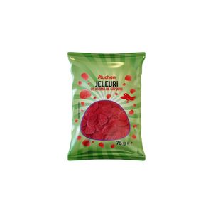 Jeleuri cu aroma de capsuni Auchan, 75 g