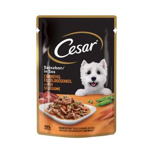 Hrana umeda pentru caini adulti Cesar, cu pui si legume gustoase in sos, 100 g