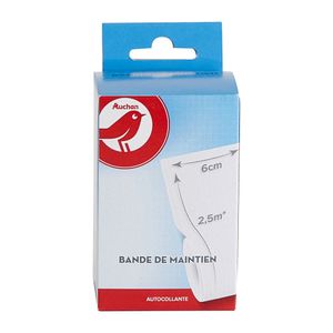 Leucoplast pentru fixare pansament Auchan, 6 cm x 2.5 m