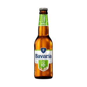 Bere aromatizata fara alcool Bavaria cu aroma de mere, sticla, 0.33 l