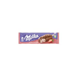 Inghetata pe bat Milka cu aroma de cheesecake si capsuni, 90 ml