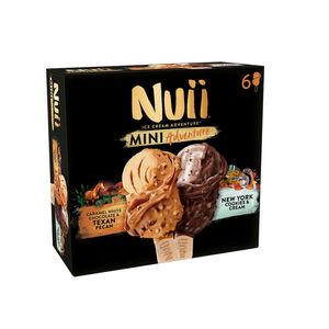 Pachet inghetata pe bat NUII Caramel White Chocolate & Cookies Cream, diverse sortimente, 300 ml