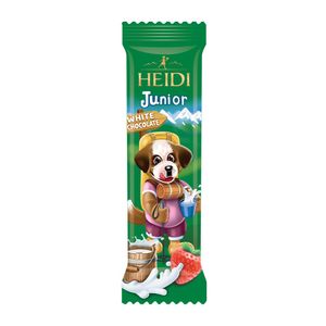 Baton de ciocolata pentru copii Heidi Junior cu crema de capsuni, 20 g
