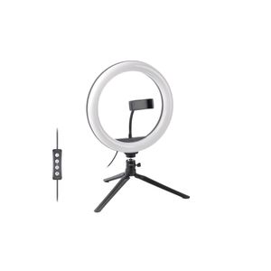 Lampa circulara Qilive Q.4172 Ring Light, 10 trepte de intensitate, 19 cm, negru