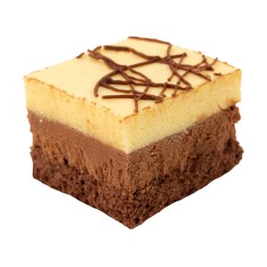 Prajitura Mousse de ciocolata neagra si crema de vanilie, Fara Zahar, 200g