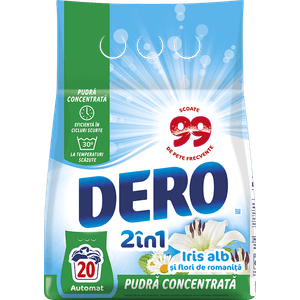 Detergent automat Dero 2in1 Iris Alb, 20 spalari, 1.5 kg