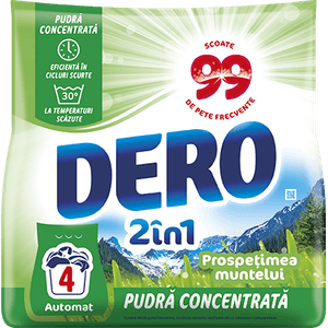 Detergent automat Dero 2in1 Prospetimea Muntelui, 4 spalari, 300g