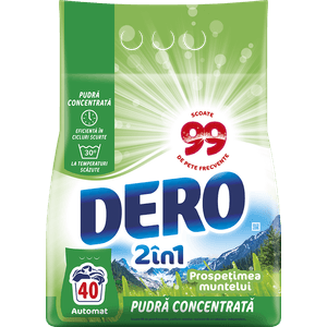 Detergent automat Dero 2in1 Prospetimea Muntelui, 40 spalari, 3 kg