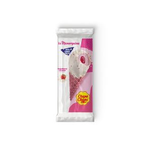 Inghetata la cornet Chupa Chups cu aroma de capsuni, 130 ml