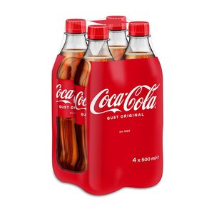 Bautura carbogazoasa Coca-Cola, pet, 4 x 0.5 l