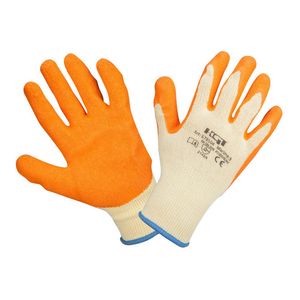 Manusi de protectie tricotate EvoTools, latex, portocaliu