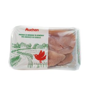 Piept de pui feliat si dezosat Auchan, fara piele, +/- 1 kg
