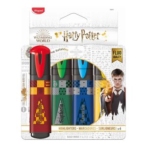 Set 4 textmarkere, culori asortate, model Harry Potter