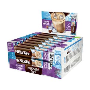 Cafea solubila Nescafe Frappe Choco 3in1, 24 plicuri x 16 g