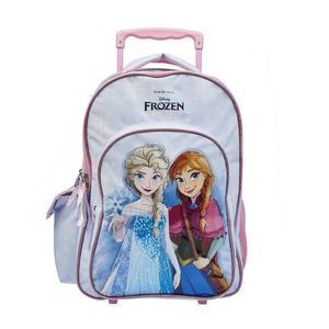 Ghiozdan troller clasele primare, 2 compartimente, model Frozen