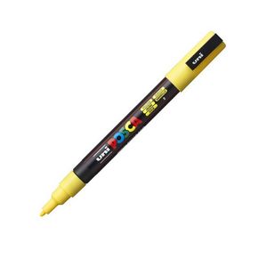 Marker UNI Posca PC-3M, varf 0.9 - 1.3 mm, galben